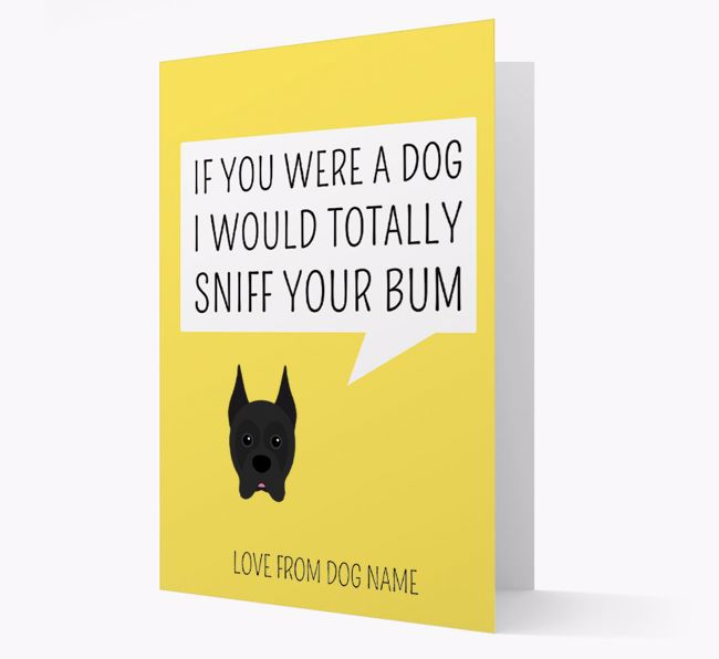 Personalised 'I'd Sniff Your Bum' Card